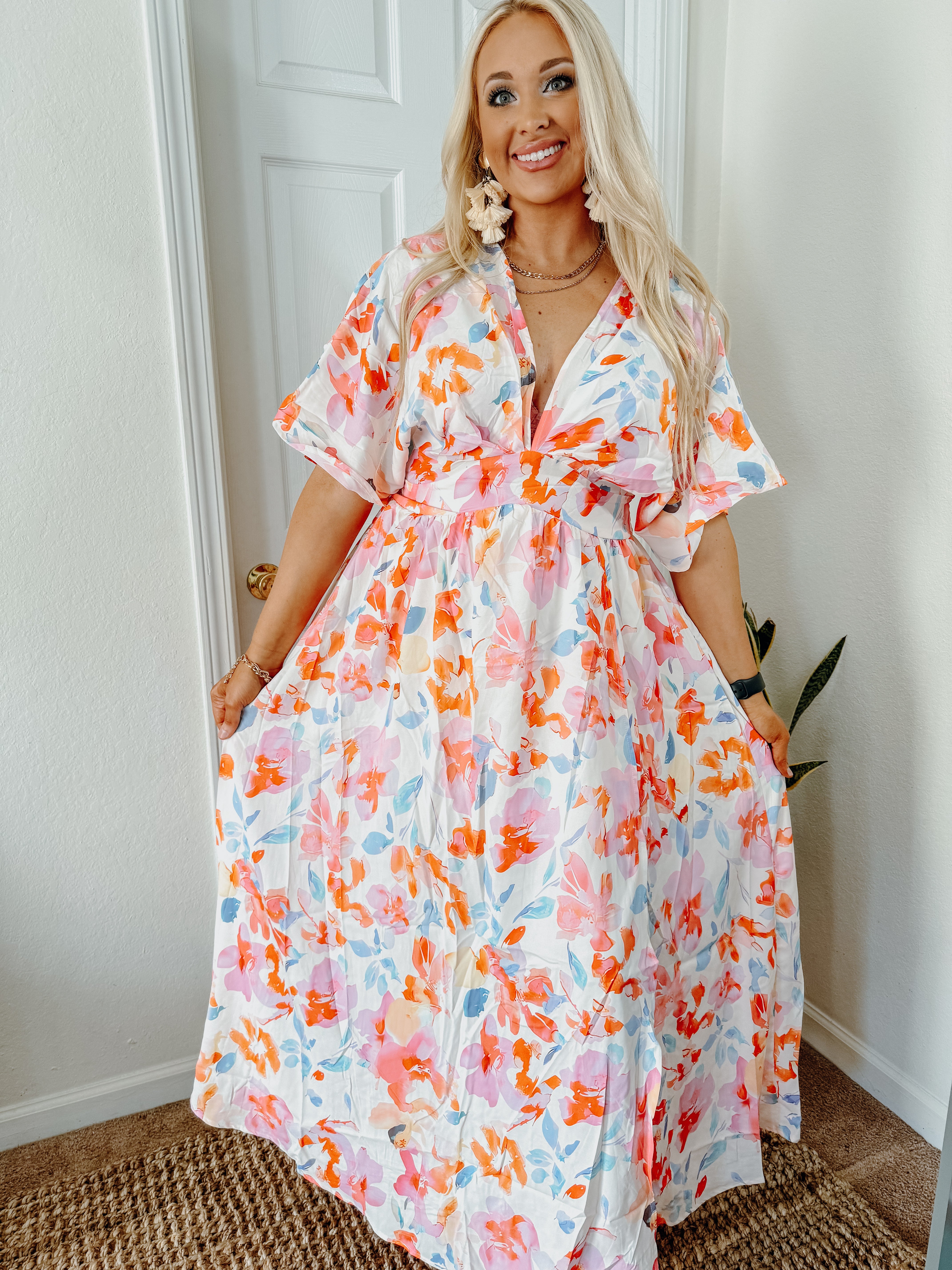 Multi Color Floral Maxi – Invey