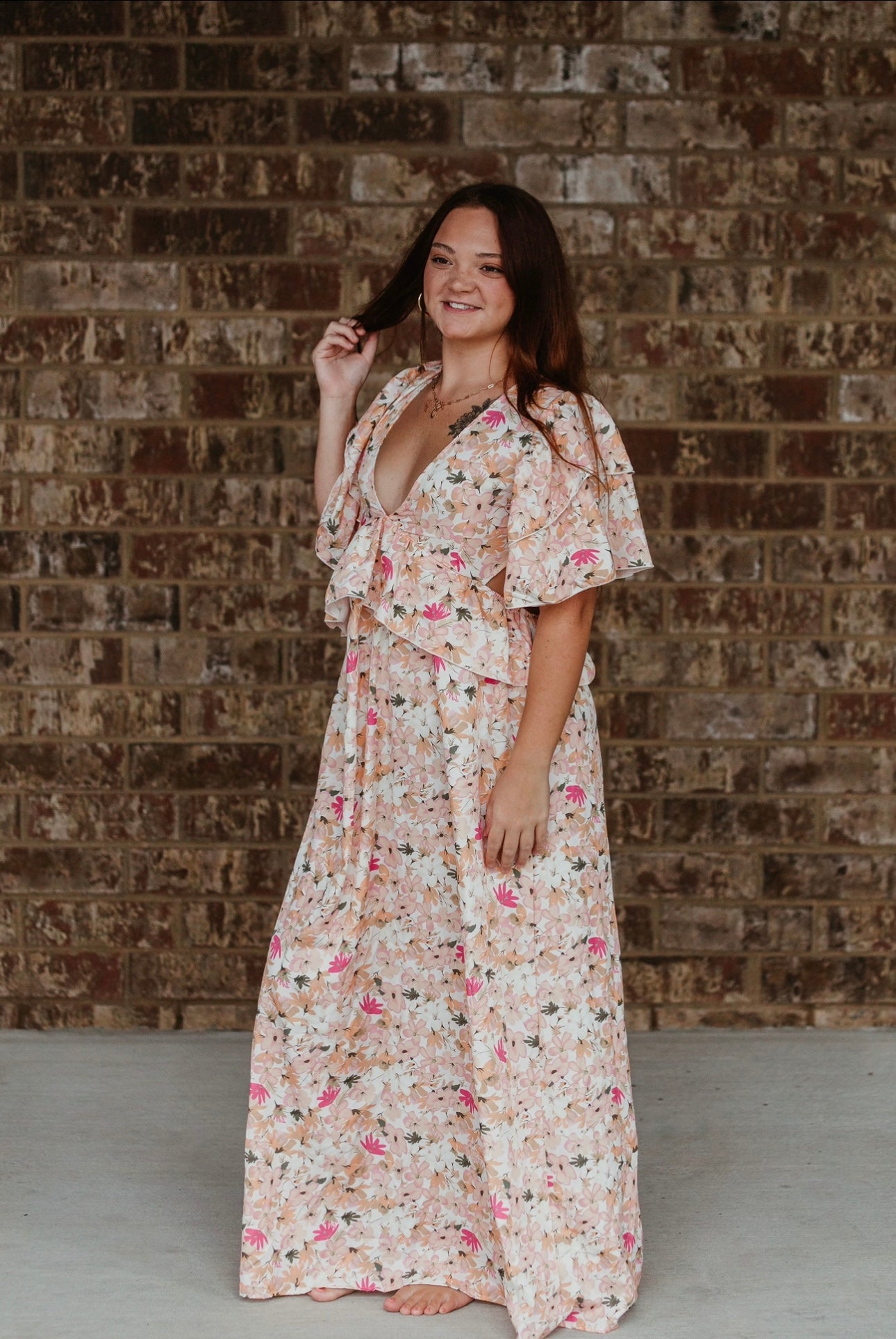 Tan & Pink Maxi Tan & Pink Maxi