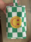 Green and White Smiley Bag