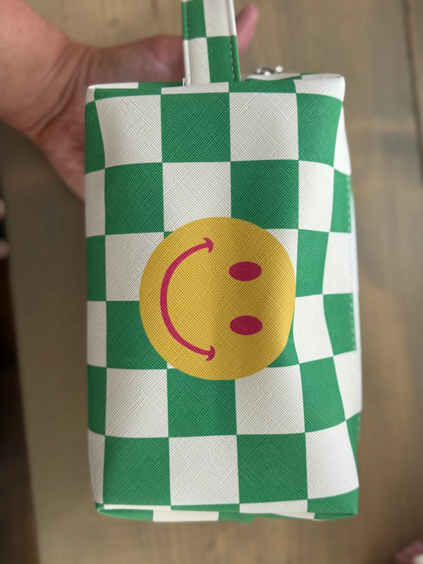 Green and White Smiley Bag
