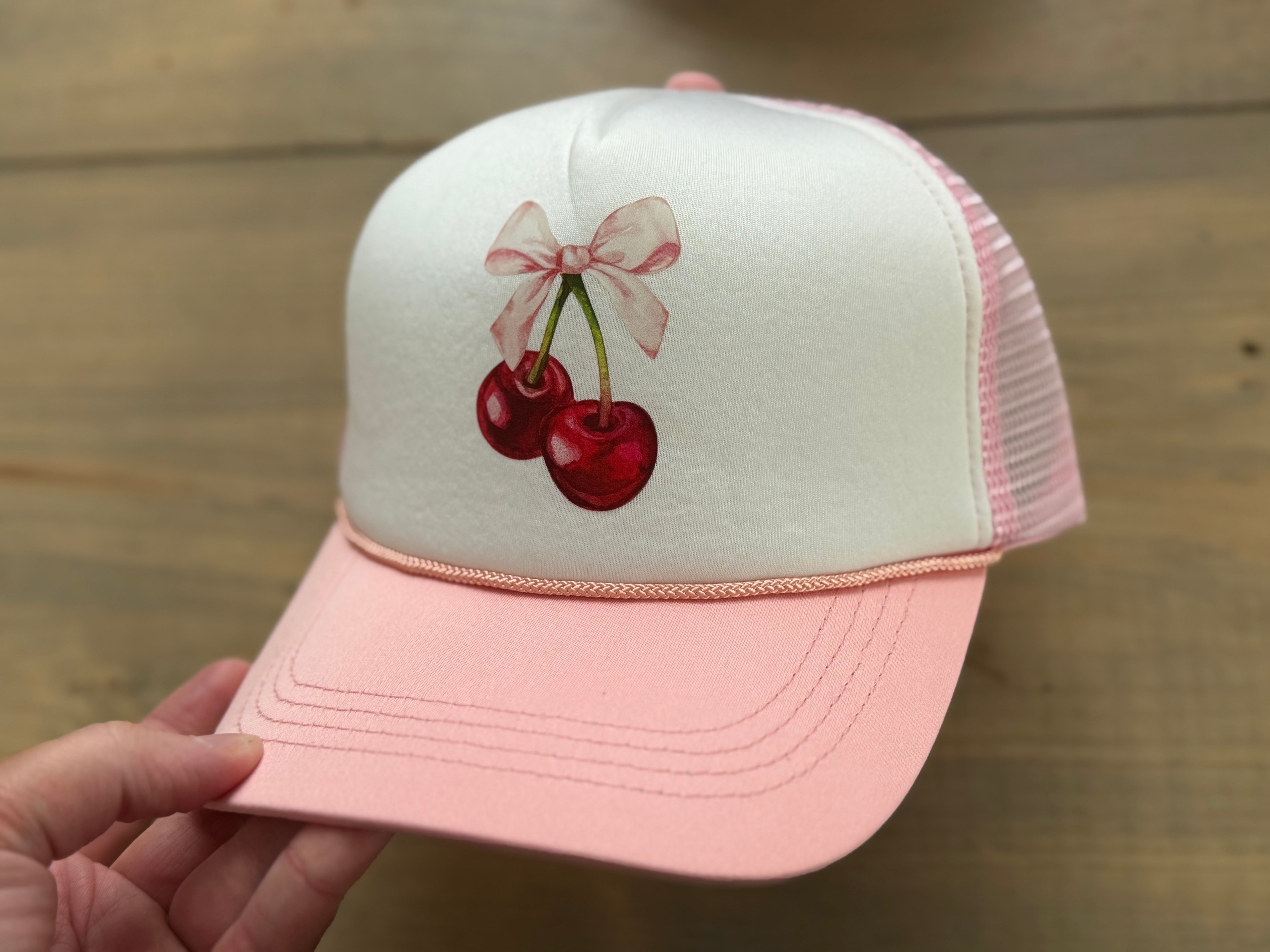 Pink Cherry Bomb Trucker hat