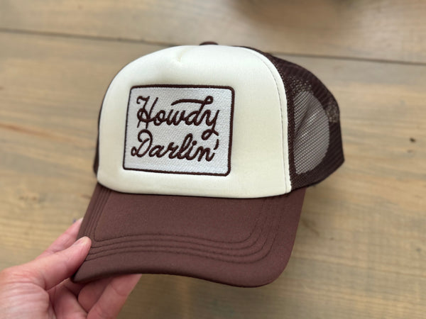 Brown Howdy Darlin Trucker Hat