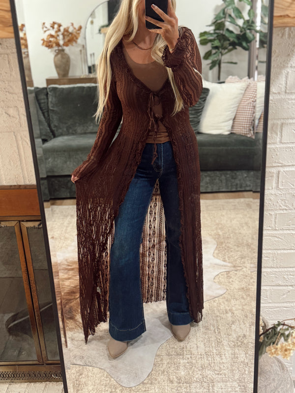 Brown Lace Duster