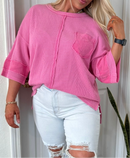 Pink Gauze Top