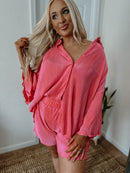 Pleated Pink Lounge Set