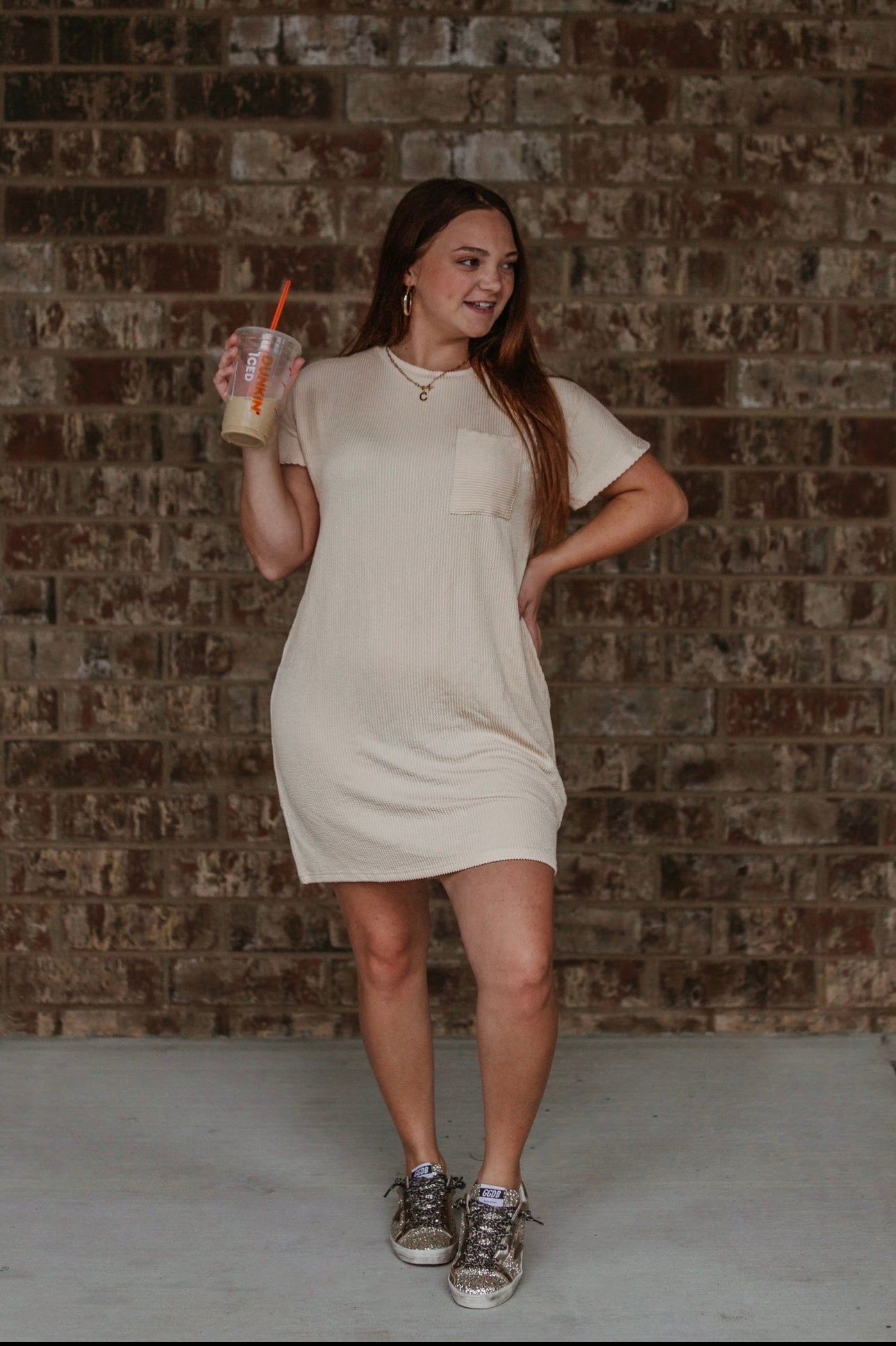 tan t shirt dress Tan T-Shirt Dress