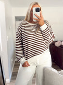 Brown and White Jay Sweater